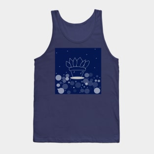 Indoor flower with dark blue color background Tank Top